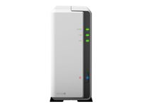 Synology Disk Station DS120J - Dispositivo de almacenamiento en la nube personal - 1 compartimentos - SATA 6Gb/s - RAM 512 MB - Gigabit Ethernet - iSCSI soporta DS120J