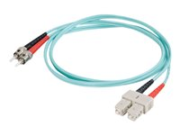C2G SC-ST 10Gb 50/125 OM3 Duplex Multimode PVC Fiber Optic Cable (LSZH) - Cable de red - modo múltiple ST (M) a modo múltiple SC (M) - 5 m - fibra óptica - impresión a dos caras - 50/125 micras - OM3 - sin halógenos - agua 85525