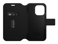 OtterBox Strada Series Via - Funda con tapa para teléfono móvil - compatibilidad con MagSafe - poliuretano, policarbonato - negro noche - para Apple iPhone 14 Pro Max 77-88742