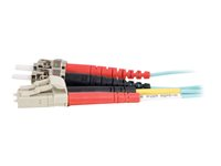 C2G LC-ST 10Gb 50/125 OM3 Duplex Multimode PVC Fiber Optic Cable (LSZH) - Cable de red - modo múltiple ST (M) a LC de modos múltiples (M) - 3 m - fibra óptica - impresión a dos caras - 50/125 micras - OM3 - sin halógenos - agua 85542