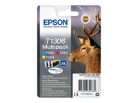 Epson T1306 Multipack - Paquete de 3 - 30.3 ml - XL - amarillo, cián, magenta - original - cartucho de tinta - para Stylus Office BX630, BX635, BX935; WorkForce WF-3010, 3520, 3530, 3540, 7015, 7515, 7525 C13T13064012