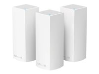 Linksys VELOP Whole Home Mesh Wi-Fi System WHW0303 - Sistema Wi-Fi (3 enrutadores) - hasta 6000 pies cuadrados - malla - GigE - Bluetooth 4.0, 802.11a/b/g/n/ac - Tres bandas WHW0303-EU