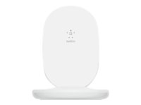 Belkin - Base de carga inalámbrica + adaptador de corriente CA - 15 vatios - blanco - para Apple iPhone 11, 11 Pro, 11 Pro Max, 8, 8 Plus, X, XR, XS, XS Max; Samsung Galaxy Note10, Note10+, S10, S10+, S10e WIB002VFWH