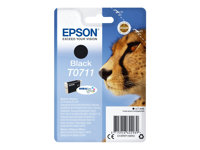 Epson T0711 - 7 ml - negro - original - blíster con alarma de RF - cartucho de tinta - para Stylus D120, DX4400, DX4450, S20, S21, SX100, SX110, SX115; Stylus Office B1100, B40W C13T07114022