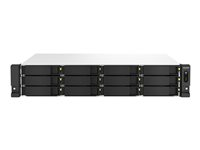 QNAP TS-1264U-RP - Servidor NAS - 12 compartimentos - montaje en bastidor - SATA 6Gb/s - RAID 0, 1, 5, 6, 10, 50, JBOD, 60 - RAM 4 GB - 2.5 Gigabit Ethernet - iSCSI soporta - 2U TS-1264U-RP-4G