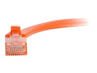 C2G Cat5e Booted Unshielded (UTP) Network Patch Cable - Cable de interconexión - RJ-45 (M) a RJ-45 (M) - 2 m - UTP - CAT 5e - moldeado, sin enganches, trenzado - naranja 83605
