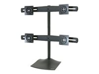 Ergotron DS100 Quad-Monitor Desk Stand - Base - para 4 pantallas LCD - aluminio, acero - negro - tamaño de pantalla: hasta 24 pulgadas - escritorio 33-324-200