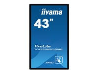 iiyama ProLite TF4339MSC-B1AG - 43" Clase diagonal (42.5" visible) pantalla LCD con retroiluminación LED - señalización digital interactiva - con pantalla táctil (multitáctil) - 1080p 1920 x 1080 - negro mate TF4339MSC-B1AG