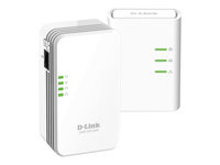 D-Link PowerLine DHP-W311AV - Starter Kit - kit adaptador de línea eléctrica - HomePlug AV (HPAV), IEEE 1901 - 802.11b/g/n - conectable en la pared DHP-W311AV
