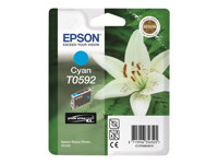 Epson T0592 - 13 ml - cián - original - blíster - cartucho de tinta - para Stylus Photo R2400 C13T05924010
