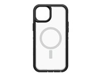 OtterBox Defender Series XT - Carcasa trasera para teléfono móvil - resistente - con MagSafe - compatibilidad con MagSafe - policarbonato, goma sintética - cristal negro (transparente/negro) - thin 77-90135