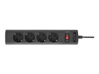APC UPS Power Strip PZ42IZ-GR - Banda de potencia (montaje en rack / externo) - CA 230 V - 2500 vatios - input: IEC 60320 C14 - conectores de salida: 4 (CEE 7/3) - 1.5 m cable - para P/N: SMC1000IC, SMT750IC, SMT750RMI2UC PZ42IZ-GR
