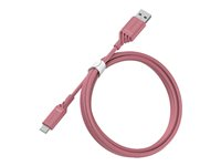 OtterBox Standard - Cable USB - USB-C (M) a USB (M) - 1 m - rosa malva 78-52663