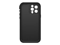 LifeProof FRE - Carcasa protectora sumergible para teléfono móvil - 50 % de plástico reciclado, 25 % de plástico reciclado procedente del océano - negro - para Apple iPhone 12 Pro Max, 13 Pro Max 77-85512
