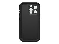 LifeProof FRE - Carcasa protectora sumergible para teléfono móvil - compatibilidad con MagSafe - 60 % de plástico reciclado - negro - para Apple iPhone 13 Pro 77-85566