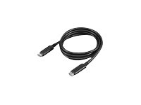 Lenovo - Cable USB - USB-C (M) a USB-C (M) - 20 V - 5 A - 1 m - compatibilidad con 4K, suministro de potencia de USB (5A, 100W) - negro - para ThinkCentre M90a Pro Gen 3; M90q Gen 2; M90t Gen 3; ThinkPad L13 Yoga Gen 3; Z13 Gen 1 4X90U90619