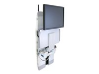 Ergotron StyleView - Kit de montaje (repisa para teclado, reposamuñecas, bolsa para ratón, alzamiento vertical de panel) - para pantalla LCD / equipo PC - habitación de pacientes - acero - blanco - tamaño de pantalla: hasta 24 pulgadas 60-609-216