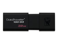 Kingston DataTraveler 100 G3 - Unidad flash USB - 32 GB - USB 3.0 - negro DT100G3/32GB