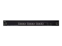 Cisco SX350X-12 - Conmutador - Gestionado - 10 x 10 Gigabit Ethernet + 2 x combo 10 Gigabit SFP+ + 2 x 10 Gigabit SFP+ - montaje en rack SX350X-12-K9-EU