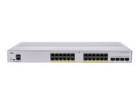 Cisco Business 350 Series 350-24P-4X - Conmutador - L3 - Gestionado - 24 x 10/100/1000 (PoE+) + 4 x 10 Gigabit SFP+ - montaje en rack - PoE+ (195 W) CBS350-24P-4X-EU