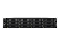 Synology RackStation RS3621xs+ - Servidor NAS - 12 compartimentos - montaje en bastidor - SATA 6Gb/s - RAID 0, 1, 5, 6, 10, JBOD, 5 Hot Spare, intercambio en caliente 6, 10 repuesto rápido, 1 repuesto rápido, RAID F1, disco de reserva F1 - RAM 8 GB - Gigabit Ethernet / 10 Gigabit Ethernet - iSCSI soporta - 2U RS3621XS+