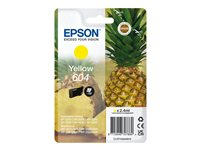 Epson 604 Singlepack - 2.4 ml - amarillo - original - blíster con alarmas de RF/acústica - cartucho de tinta - para Expression Home XP-2200, 2205, 3200, 3205, 4200, 4205; WorkForce WF-2910, 2930, 2935, 2950 C13T10G44020