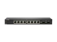 SonicWall Switch SWS12-8 - Conmutador - Gestionado - 8 x 10/100/1000 + 2 x Gigabit SFP - sobremesa - con 1 año de soporte 24x7 02-SSC-8364