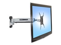 Ergotron Interactive Arm LD - Kit de montaje (brazo articulado, adaptador VESA, soporte de montaje en pared) - Tecnología patentada Constant Force - para pantalla LCD - aluminio - lateral negro, aluminio pulido - tamaño de pantalla: hasta 42 pulgadas 45-361-026