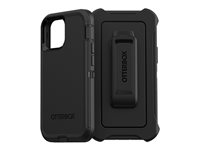 OtterBox Defender Series - Carcasa trasera para teléfono móvil - resistente - policarbonato, goma sintética, 50 % de plástico reciclado - negro - para Apple iPhone 13 mini 77-84372