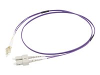 C2G 2m LC/SC OM4 LSZH Fibre Patch - Purple - Cable de interconexión - LC de modos múltiples (M) a modo múltiple SC (M) - 2 m - fibra óptica - impresión a dos caras - 50/125 micras - OM4 - púrpura 81760