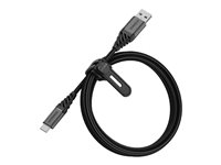 OtterBox Premium - Cable USB - USB-C (M) a USB (M) - USB 2.0 - 3 A - 1 m - negro ceniza oscuro 78-52664