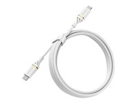 OtterBox Standard - Cable USB - USB-C (M) a USB-C (M) - USB 2.0 - 3 A - 2 m - compatible con suministro de potencia - blanco polvo 78-52673