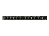 Cisco 220 Series SG220-50P - Conmutador - Gestionado - 48 x 10/100/1000 (PoE) + 2 x Gigabit SFP combinado - sobremesa, montaje en rack - PoE (375 W) SG220-50P-K9-EU