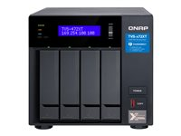 QNAP TVS-472XT - Servidor NAS - 4 compartimentos - SATA 6Gb/s - RAID 0, 1, 5, 6, 10, JBOD, 5 Hot Spare, intercambio en caliente 6, 10 repuesto rápido, 1 repuesto rápido - RAM 4 GB - Gigabit Ethernet / 2.5 Gigabit Ethernet / 5 Gigabit Ethernet / 10 Gigabit Ethernet - iSCSI soporta TVS-472XT-I3-4G