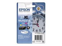 Epson 27XL Multipack - Paquete de 3 - 31.2 ml - XL - amarillo, cián, magenta - original - cartucho de tinta - para WorkForce WF-3620, WF-3640, WF-7110, WF-7210, WF-7610, WF-7620, WF-7710, WF-7715, WF-7720 C13T27154012