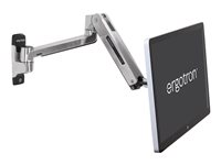 Ergotron LX HD - Kit de montaje (adaptador de extensión, adaptador VESA, brazo con base fija, base para montaje en pared) - para pantalla LCD - aluminio pulido - tamaño de pantalla: hasta 46 pulgadas 45-383-026