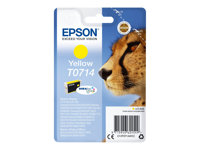 Epson T0714 - 5.5 ml - amarillo - original - blíster con alarma de RF - cartucho de tinta - para Stylus DX9400, SX115, SX210, SX215, SX218, SX415, SX515, SX610; Stylus Office BX310, BX610 C13T07144022