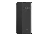 Huawei Smart View - Con tapa para teléfono móvil - imitación de piel - negro - para Huawei P30 51992860