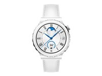 Huawei Watch GT 3 Pro - 43 mm - cerámica blanca - reloj inteligente con correa - cuero - blanco - tamaño de la muñeca: 130-190 mm - pantalla luminosa 1.32" - Bluetooth - 50 g 55028825