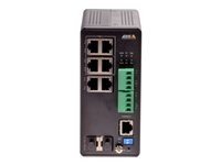 Axis T8504-R - Conmutador - Gestionado - 4 x 10/100/1000 (PoE+) + 2 x combo Gigabit Ethernet/Gigabit SFP - sobremesa, montaje en rack - PoE++ (240 W) - alimentación cc - para AXIS P1455-LE, P1455-LE-3 License Plate Verifier Kit, Q3538-LVE 01633-001