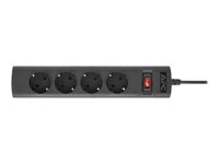 APC UPS Power Strip PZ42I-GR - Banda de potencia (montaje en rack / externo) - CA 230 V - 2500 vatios - input: IEC 60320 C14 - conectores de salida: 4 (CEE 7/3) - 1.5 m cable - para P/N: SMC1000IC, SMT750IC, SMT750RMI2UC PZ42I-GR