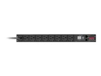 APC Switched Rack PDU AP7900B - Unidad de distribución de potencia (montaje en bastidor) - CA 100-120 V - input: NEMA 5-15P - conectores de salida: 8 (NEMA 5-15) - 1U - 3.65 m cable - para P/N: SMX1000C, SMX1500RM2UC, SMX1500RM2UCNC, SMX750C, SMX750CNC, SRTL3KRM1UC AP7900B