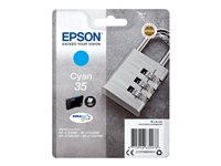 Epson 35 - 9.1 ml - cián - original - blíster con alarmas de RF/acústica - cartucho de tinta - para WorkForce Pro WF-4720, WF-4720DWF, WF-4725DWF, WF-4730, WF-4740, WF-4740DTWF C13T35824020