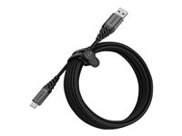 OtterBox Premium - Cable USB - USB (M) a USB-C (M) - USB 2.0 - 3 m - negro ceniza oscuro 78-52666