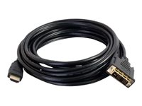 C2G 5m HDMI to DVI Adapter Cable - DVI-D Digital Video Cable - Cable adaptador - enlace simple - DVI-D macho a HDMI macho - 5 m - doble blindado - negro 82033