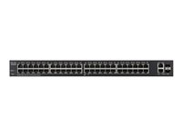 Cisco 220 Series SF220-48P - Conmutador - Gestionado - 48 x 10/100 (PoE) + 2 x Gigabit SFP combinado - sobremesa, montaje en rack - PoE (375 W) SF220-48P-K9-EU