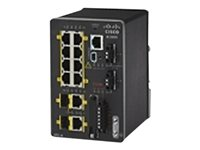 Cisco Industrial Ethernet 2000 Series - Conmutador - Gestionado - 8 x 10/100 + 2 x Gigabit SFP combinado - montaje en riel DIN IE-2000-8TC-G-B