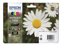 Epson 18XL Multipack - Paquete de 4 - XL - negro, amarillo, cián, magenta - original - cartucho de tinta - para Expression Home XP-212, 215, 225, 312, 315, 322, 325, 412, 415, 422, 425 C13T18164010