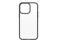 OtterBox React Series - ProPack Packaging - carcasa trasera para teléfono móvil - antimicrobiano - policarbonato, TPE - cristal negro 77-88899
