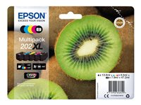 Epson Multipack 202XL - Paquete de 5 - gran capacidad - negro, amarillo, cián, magenta, Photo Negro - original - blíster - cartucho de tinta - para Expression Premium XP-6000, XP-6005, XP-6100, XP-6105 C13T02G74010